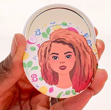 Bourn Beautiful Curly Girl Pocket Mirror - Olivia